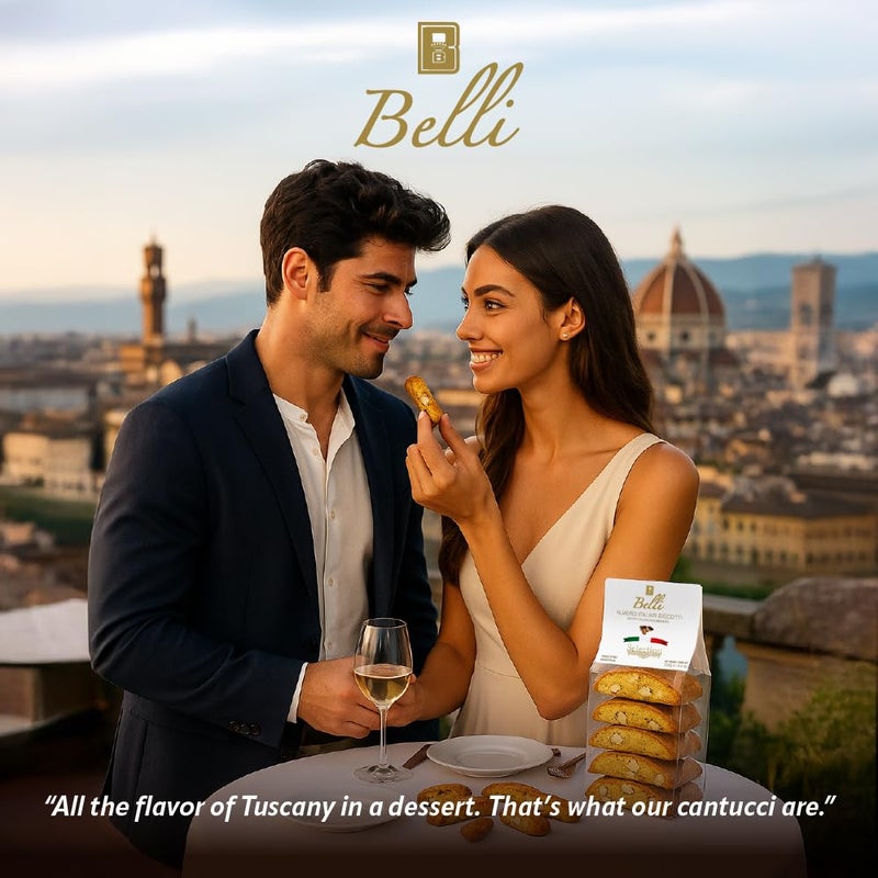 Belli Italian Cranberry Biscotti | Made in Tuscany, Italy | Belli Traditional Semi Soft Biscuits - Image 2